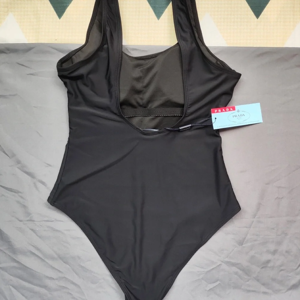 Prada Black Logo-Accent Bikini One-Piece